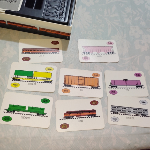 EXPRESS: The Railroad Card Game, 1991 Mayfair #458, Complete Train Building Game - Picture 7 of 8